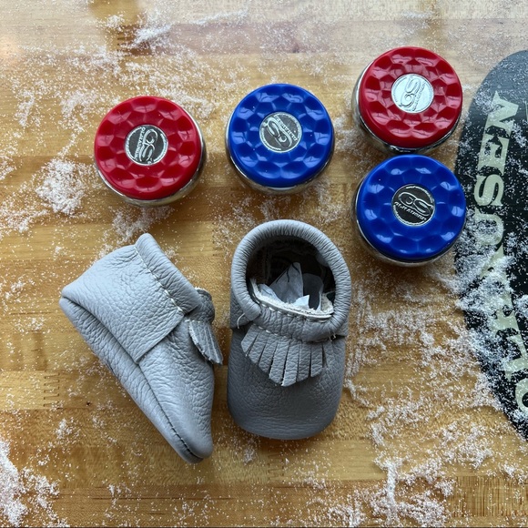 UNISEX Freshly Picked First Pair Fringe Moccasins Crib Shoe - Picture 3 of 8